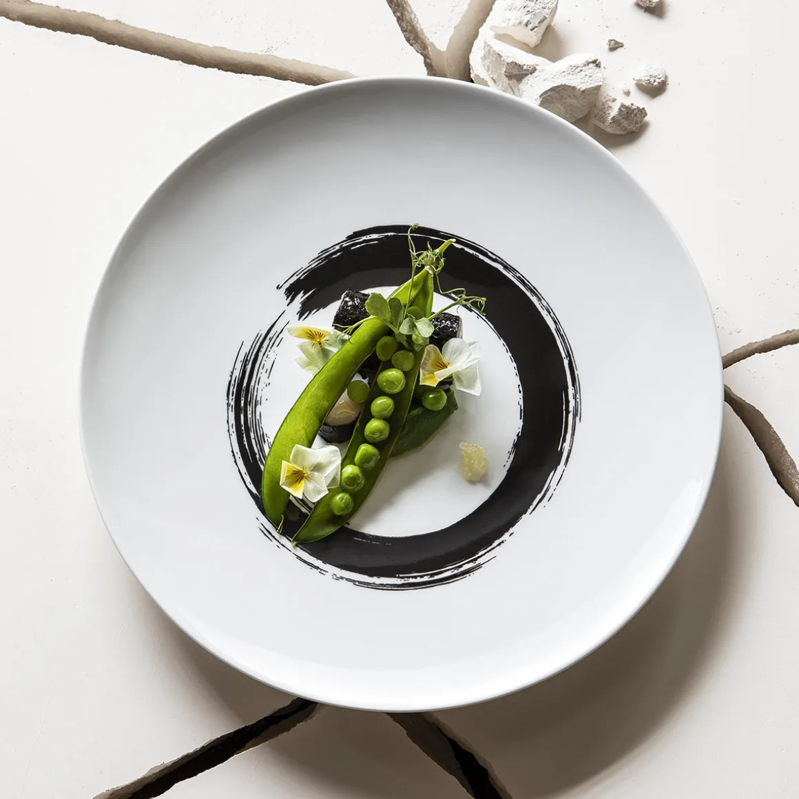 ARTY CREATION BLANC Coffret 6 assiettes à dessert 20 cm