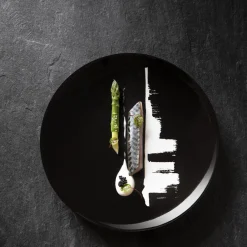 ARTY CREATION NOIR Coffret 6 assiettes à dessert 20 cm