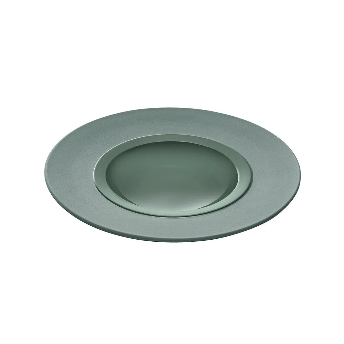 BAHIA ARGILE VERT Assiette gourmet petit bassin 23 cm