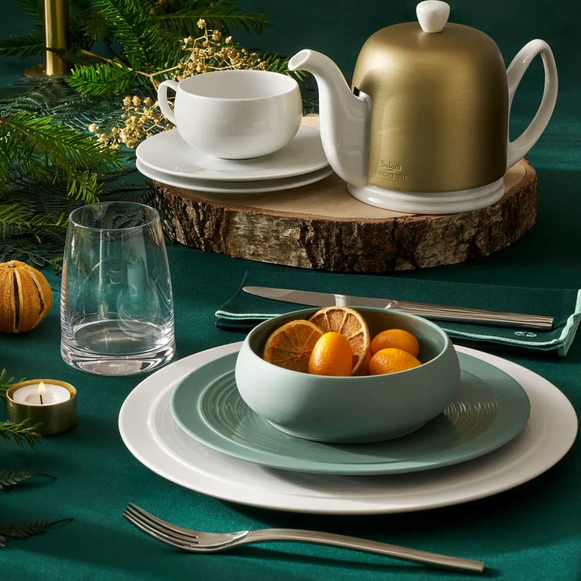 BAHIA ARGILE VERT Assiette à dessert 23 cm