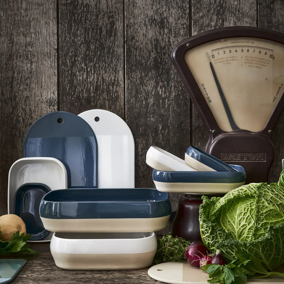 BAHIA BLEU DE ROCHE Planche en grès 35 x 21 cm