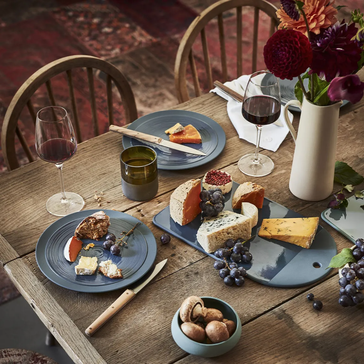 BAHIA BLEU DE ROCHE Planche en grès 35 x 21 cm