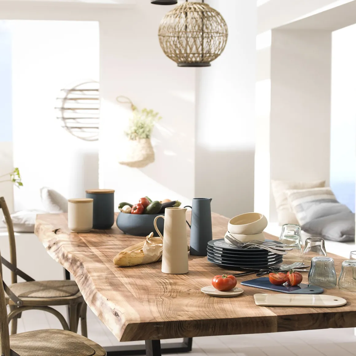 BAHIA BLEU DE ROCHE Planche en grès 25 x 13,5 cm