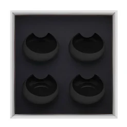 BAHIA ONYX Coffret 4 cocottes biseautées 30 cl