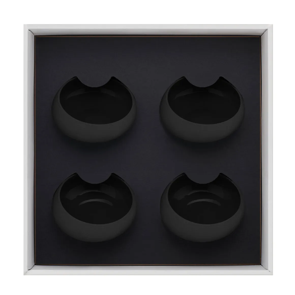 BAHIA ONYX Coffret 4 cocottes biseautées 30 cl