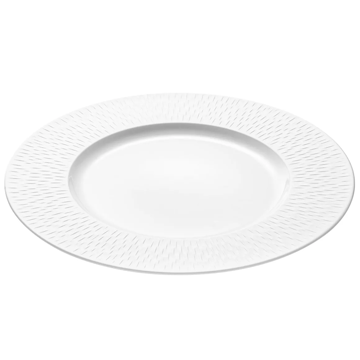 BOREAL SATIN BLANC Assiette de présentation 33 cm