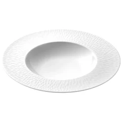 BOREAL SATIN BLANC Assiette creuse à aile 29 cm