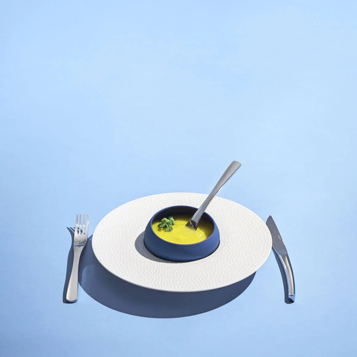 COLLECTION L FRAGMENTS BLANC Assiette gourmet grand bassin 30 cm