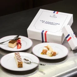 DEGRENNE ELYSEE Coffret 4 assiettes à dessert République française 22 cm