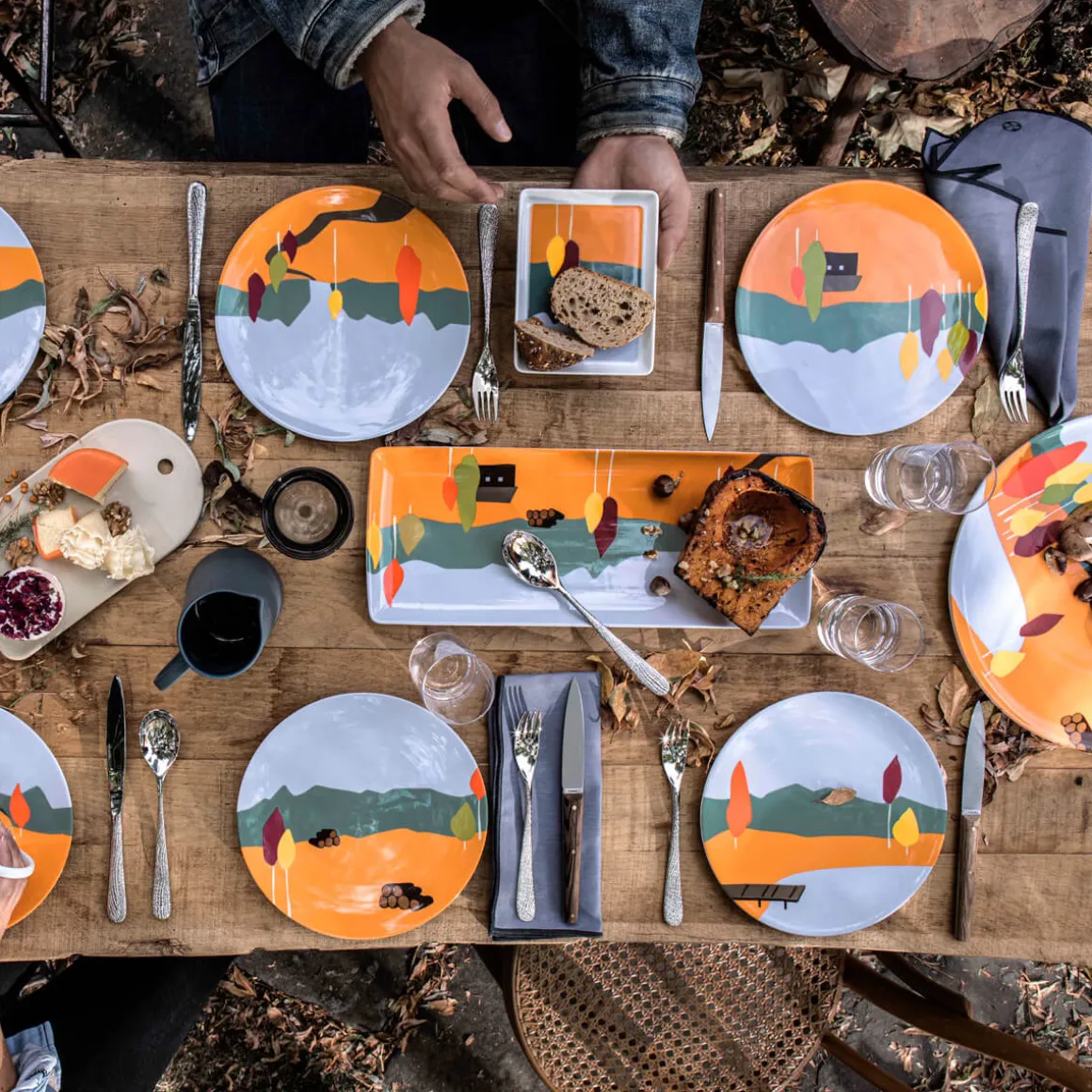 DESTINATION FORET Coffret 3 mini plats 16 x 12 cm