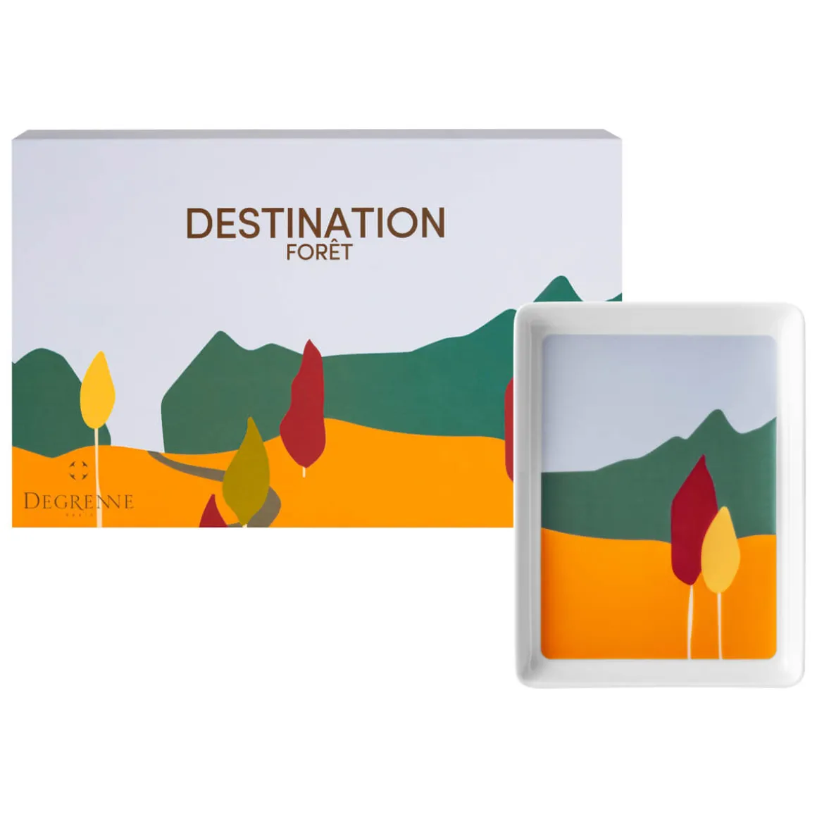 DESTINATION FORET Mini plat 16 x 12 cm