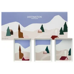 DESTINATION MONTAGNE Coffret 3 mini plats 16 x 12 cm