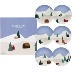 DESTINATION MONTAGNE Coffret 6 assiettes 23 cm