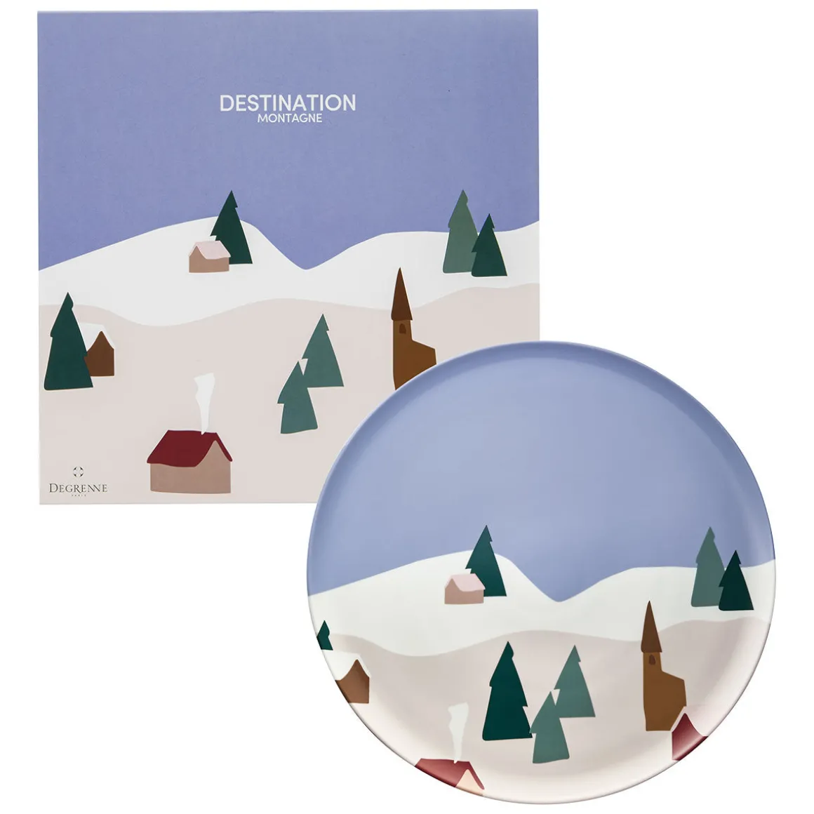 DESTINATION MONTAGNE Plat à tarte 32 cm