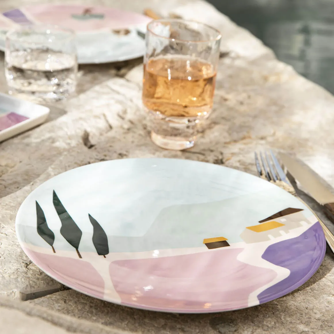 DESTINATION SUD Coffret 6 assiettes à dessert 23 cm