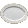 ECLIPSE GALON OR Plat ovale 36,5 x 26,5 cm
