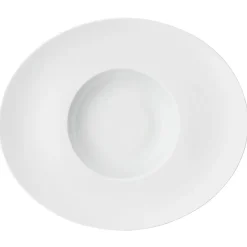 GOURMET BLANC Assiette gourmet ovale grand bassin 32 x 27 cm