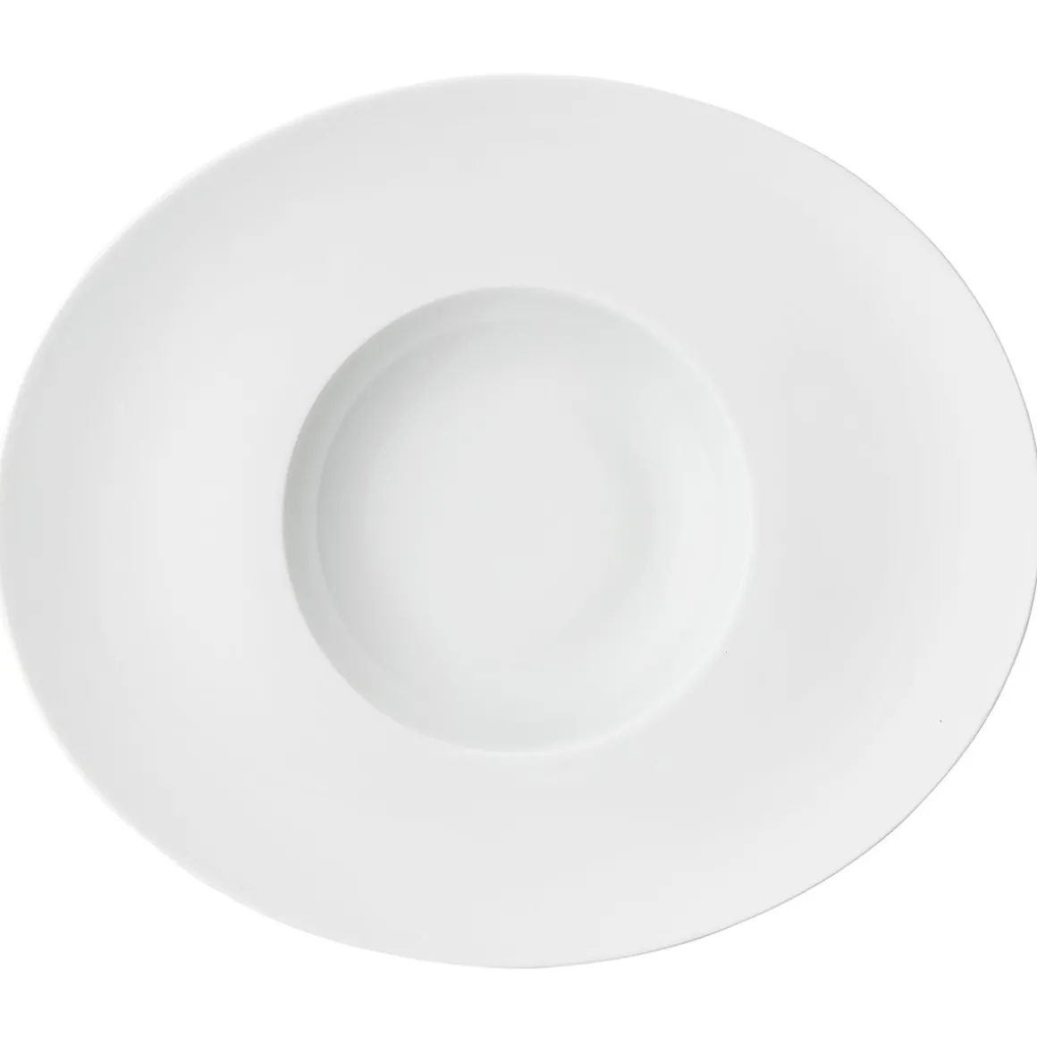 GOURMET BLANC Assiette gourmet ovale grand bassin 32 x 27 cm