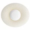 GRAPHIQUE CLASSIQUE DORE Assiette gourmet ovale 30cm x 26cm