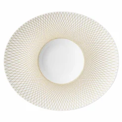 GRAPHIQUE CLASSIQUE DORE Assiette gourmet ovale 30cm x 26cm