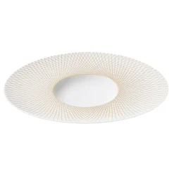 GRAPHIQUE CLASSIQUE DORE Assiette gourmet ovale 30cm x 26cm
