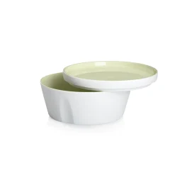 LA VAISSELLE DE L'ECONOME ARTICHAUT VERT Coffret bol droit et assiette 14 cm