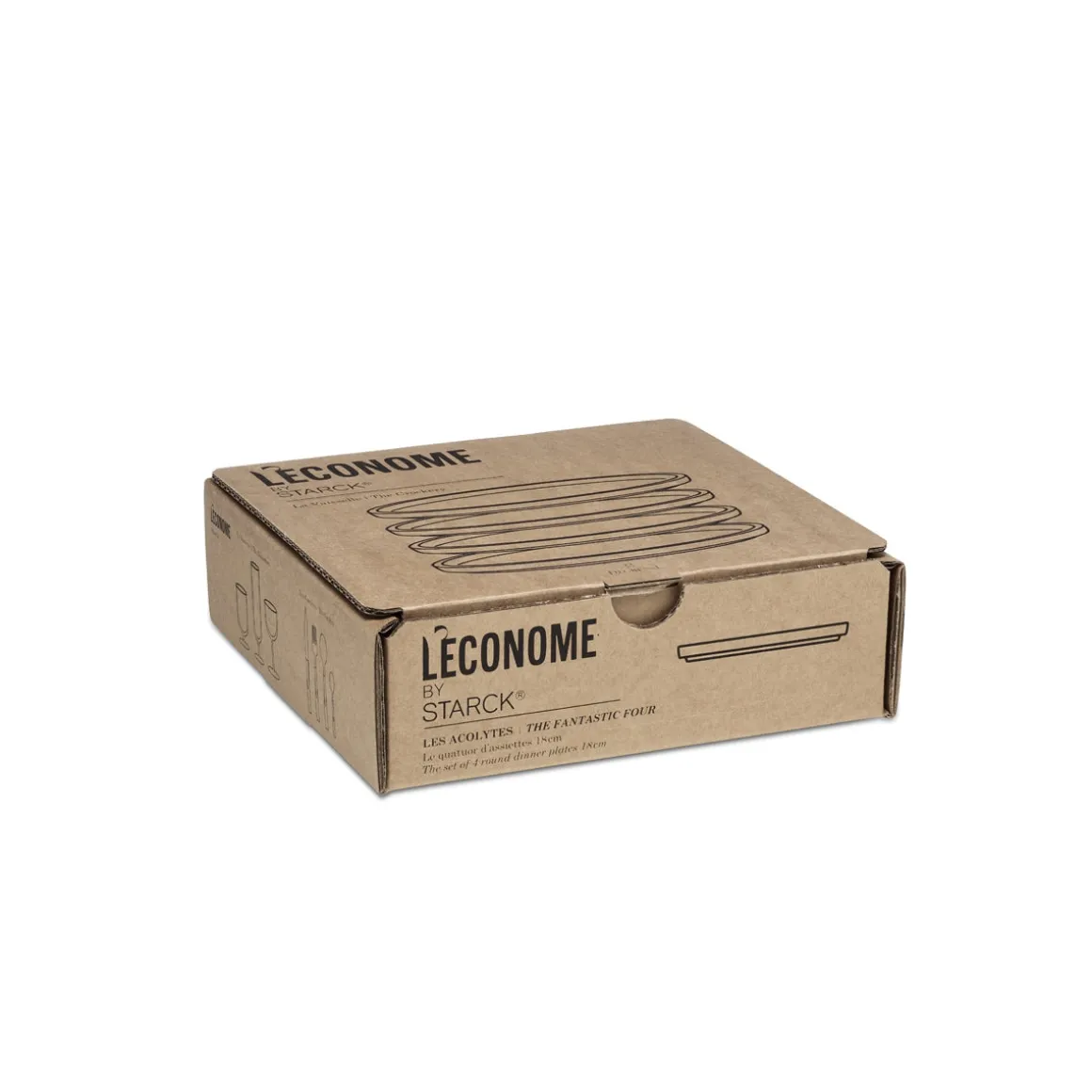 LA VAISSELLE DE L'ECONOME RUTABAGA Coffret 4 assiettes 18 cm