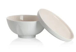 LA VAISSELLE DE L'ECONOME RADIS ROSE Coffret bol coupe et assiette 18 cm