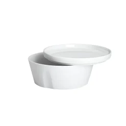 LA VAISSELLE DE L'ECONOME BLANCHE Coffret bol droit et assiette 14 cm