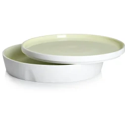 LA VAISSELLE DE L'ECONOME ARTICHAUT VERT Coffret bol de service et assiette 24 cm