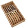 LAGUIOLE TABLE Coffret 6 couteaux à steak bois d'olivier