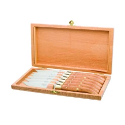 LAGUIOLE TABLE Coffret 6 couteaux à steak bois d'olivier