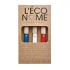 L'ECONOME BLEU BLANC ROUGE Coffret 3 Couteaux office pointus