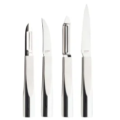 L'ECONOME STARCK Pack 4 pièces Économe/Couteau bec oiseau/Couteau office/Flexiconome