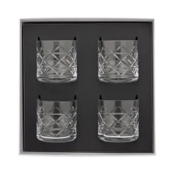 NEWPORT LOUNGE Coffret 4 verres à whisky 37 cl