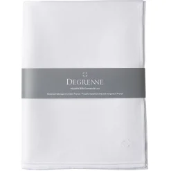 NUANCES COTON & LIN BLANC Nappe rectangulaire 180 x 250 cm