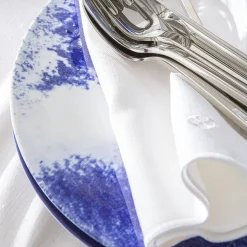 NUANCES COTON & LIN BLANC Coffret 6 serviettes rectangulaires 50x40 cm