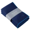 NUANCES COTON & LIN BLEU NUIT Lot de 4 serviettes 50 x 40 cm