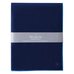 NUANCES COTON & LIN BLEU NUIT Nappe rectangulaire 180 x 250 cm