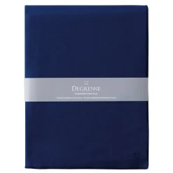 NUANCES COTON & LIN BLEU ROY Nappe rectangulaire 180 x 250 cm