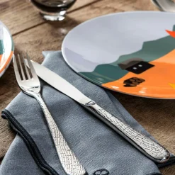 NUANCES COTON & LIN GRIS Coffret 6 serviettes 50 x 40 cm