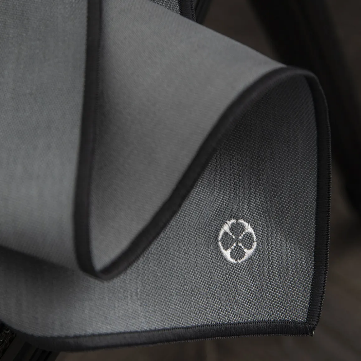 NUANCES COTON & LIN GRIS DEGRENNE Lot de 4 serviettes 50 x 40 cm