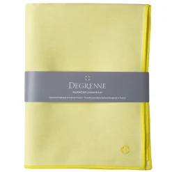 NUANCES COTON & LIN JAUNE PALE Nappe rectangulaire 180 x 250 cm
