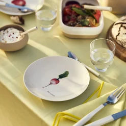 NUANCES COTON & LIN JAUNE PALE Lot de 4 serviettes 50 x 40 cm