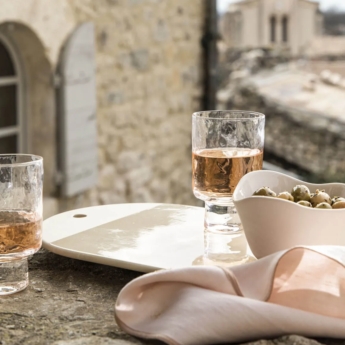 NUANCES COTON & LIN NUDE Lot de 4 serviettes 50 x 40 cm