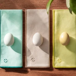 NUANCES COTON & LIN NUDE Lot de 4 serviettes 50 x 40 cm