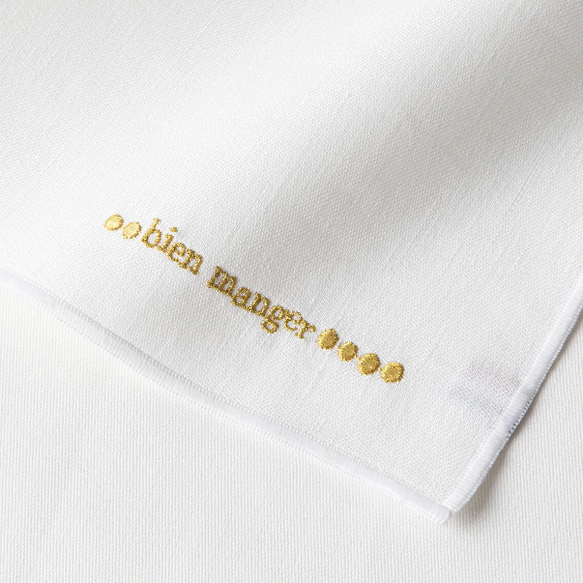 NUANCES COTON & LIN OR Lot de 4 serviettes 50 x 40 cm