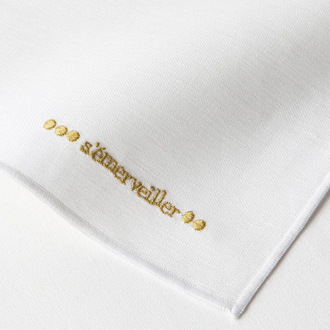 NUANCES COTON & LIN OR Lot de 4 serviettes 50 x 40 cm