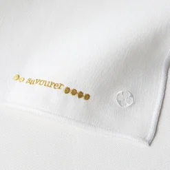 NUANCES COTON & LIN OR Lot de 4 serviettes 50 x 40 cm