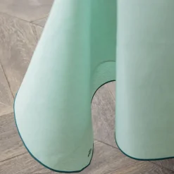 NUANCES COTON & LIN VERT MENTHE Nappe rectangulaire 180 x 250 cm